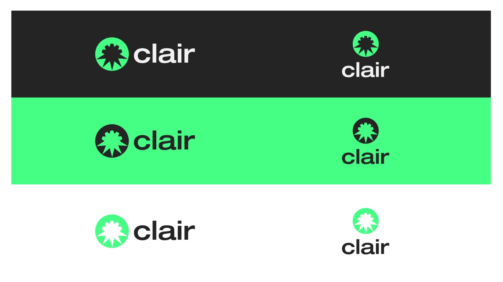 Clair — wersje logo