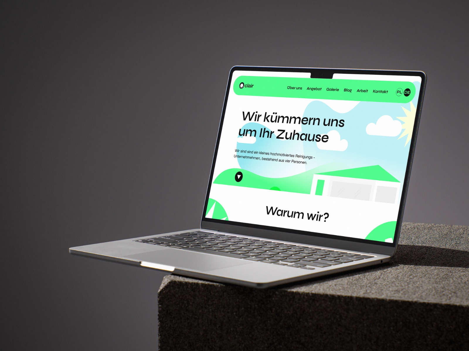 Clair — strona internetowa