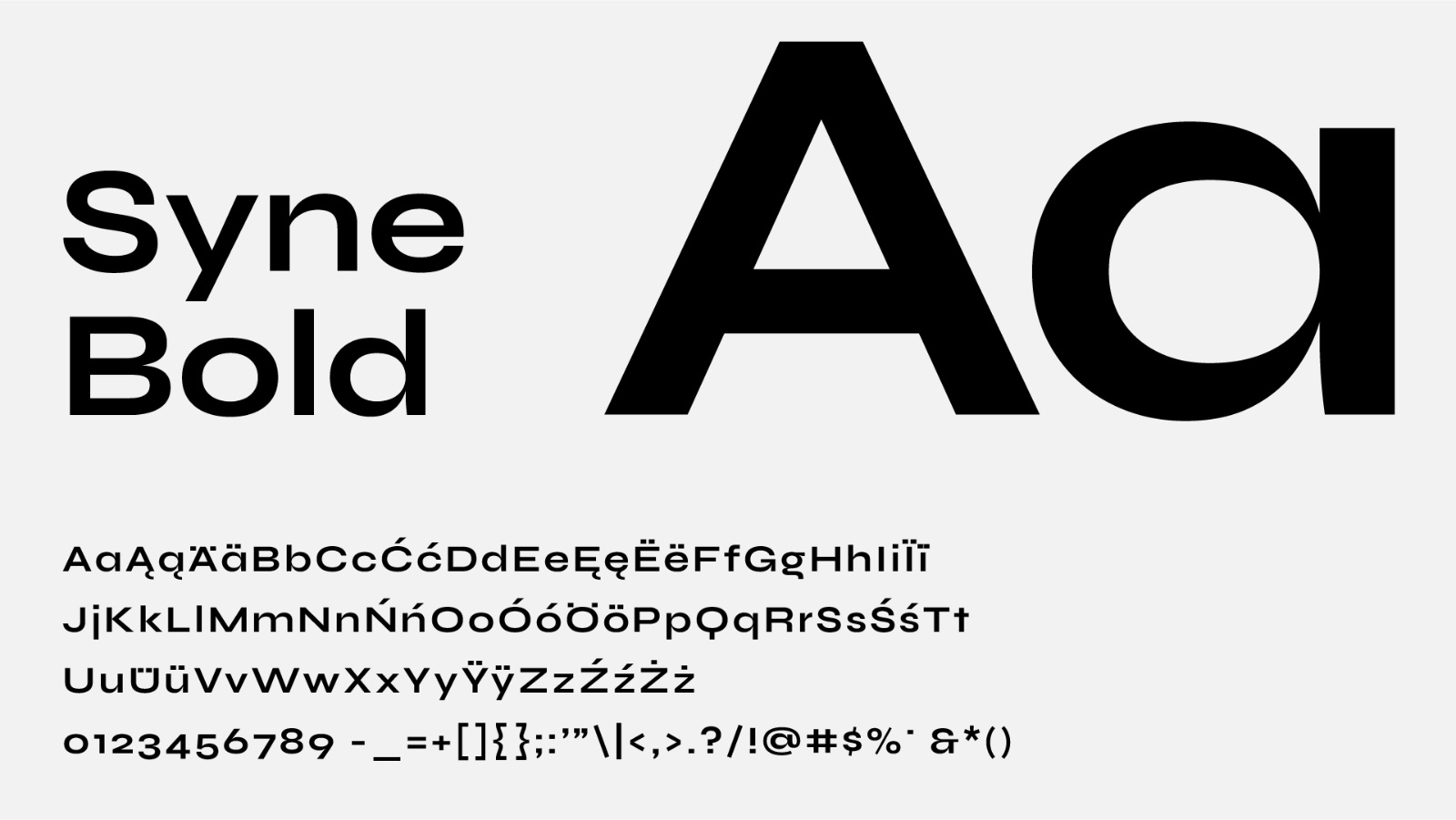 Clair — typografia Syne Bold