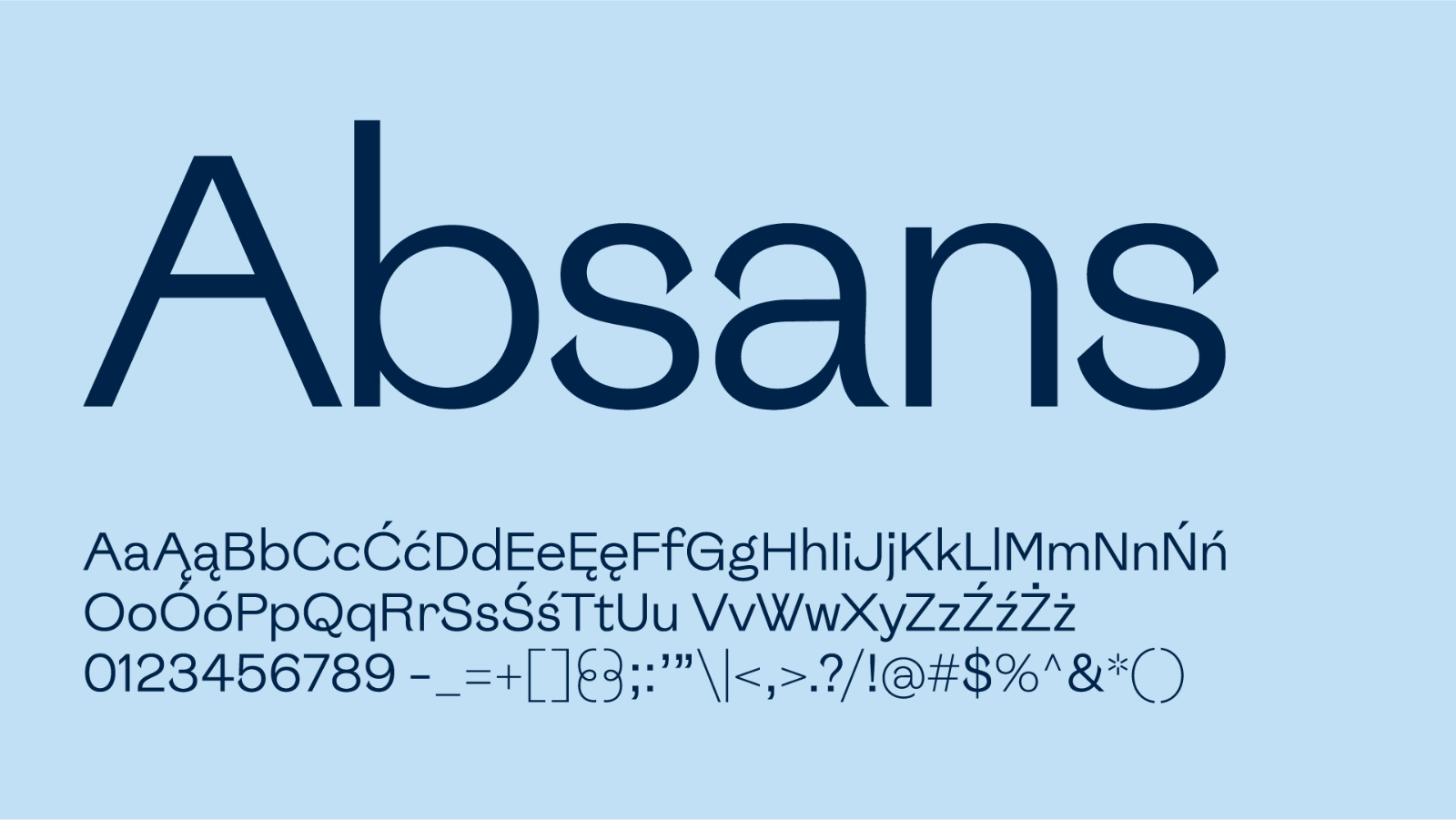 MLG — typografia Absans