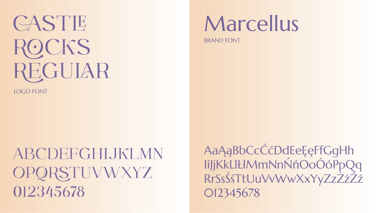 Sylky — typografia: Castle Rocks i Marcellus